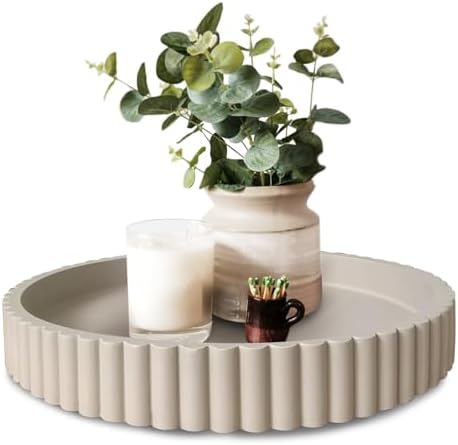 Large Round Decorative Tray for Coffee Table