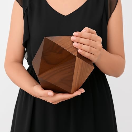 Handmade Rosewood Cremation Urn - 20-Sided Memorial Box