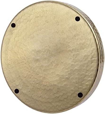 MyGift 11 Inch Hammered Brass Decorative Tray