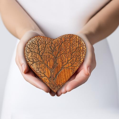 Ziya Wooden Heart Keepsake Tree Urn