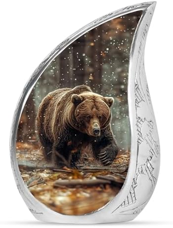 Bear Urns for Human Ashes - 3 Inch Cremation Urn with Velvet Bag