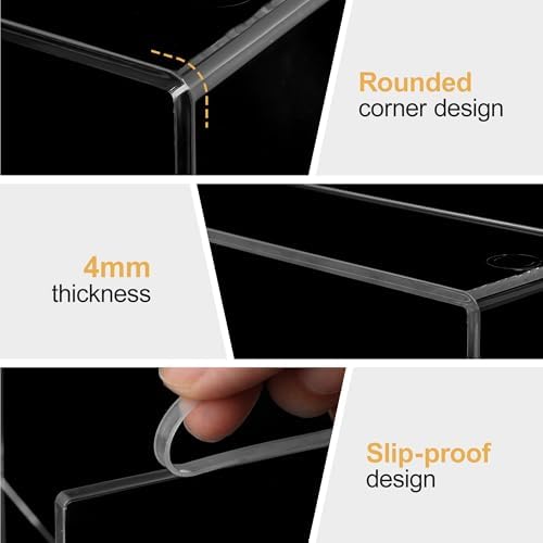 4 Pack Acrylic Risers Display Stands for Collectibles