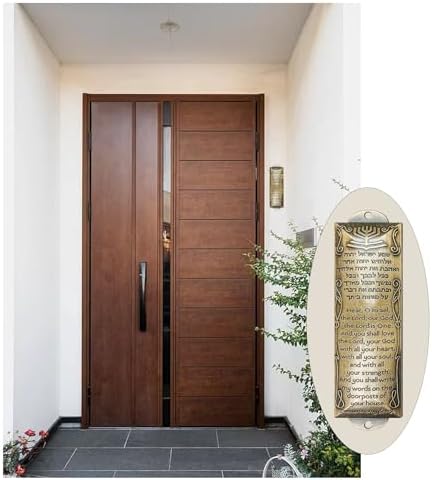 FEIXICHUJI 3-Piece Mezuzah Set with Scroll and Star of David