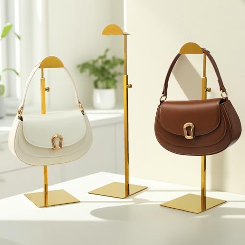 Chawtalion 3PC Gold Purse Display Stand Holder