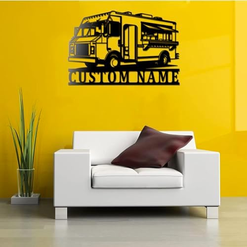 Custom Food Truck Metal Wall Art Sign Personalized Home Decor