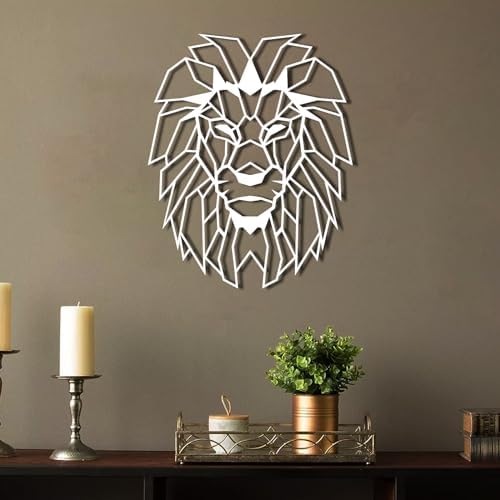 ICEWQOQU Lion Head Metal Wall Art