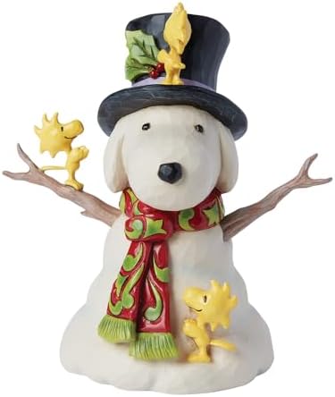Enesco Peanuts Snoopy Snowman Figurine - 571 Inch Collectible Decor
