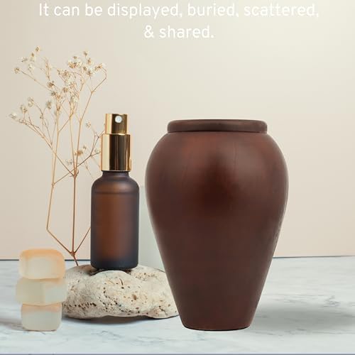 Elegant Wooden Cremation Urn - Handcrafted Mango Wood Memorial Box