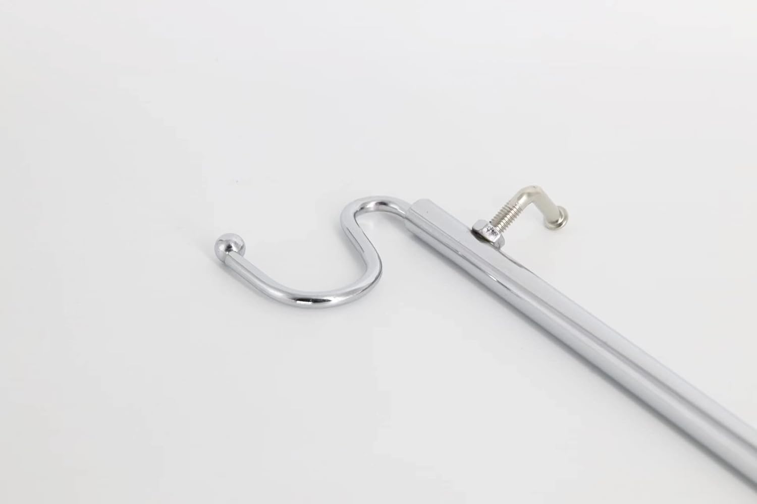 Adjustable Chrome Hook Display Stand for Handbags and Accessories