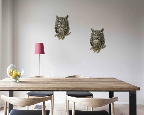 AMOIENSIS Owl Wall Art Sculpture Pack of 2