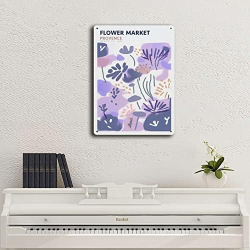 MEIXI MOBILE Tin Sign 8x12 Inch Floral Art Decor