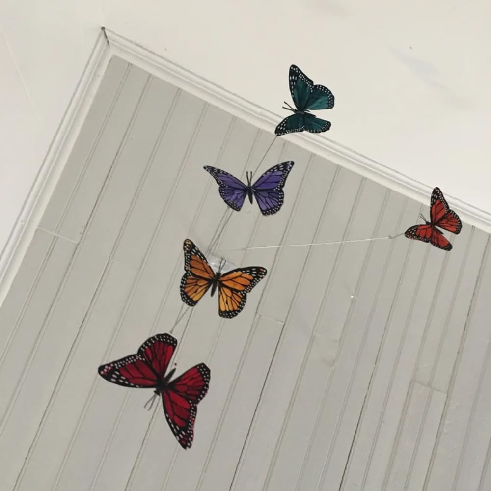 Colorful Five Butterfly Mobile for Crib