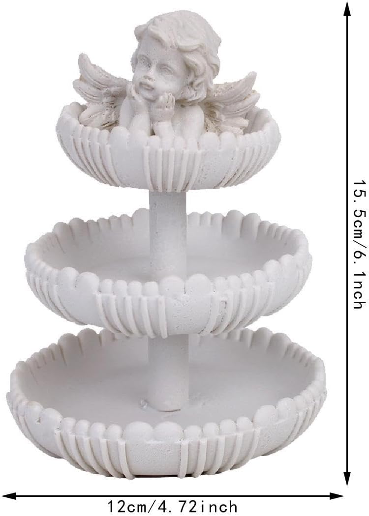 Elegant Wishing Angel Figurine Fountain Style Statue