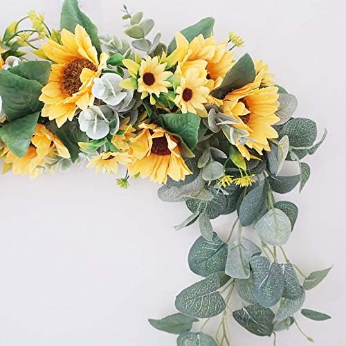 Firlar Artificial Sunflower Swag 18 Inch Decor