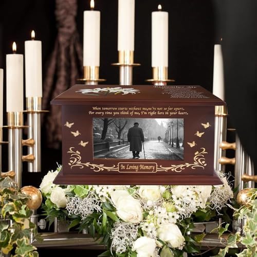 Wooden Cremation Urn for Adult Male Ashes