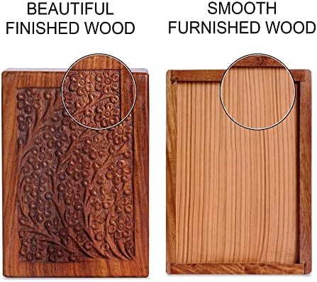 Wooden Urn for Human and Pet Ashes - Decorative Keepsake