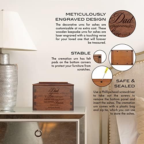 LifeSong Milestones Small Personalized Wooden Cremation Urn