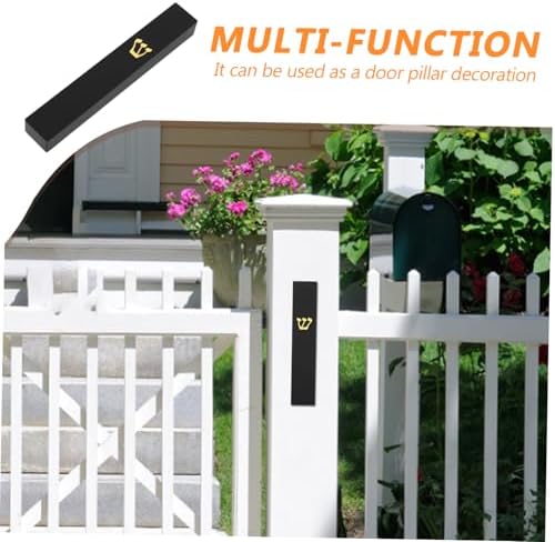 Garneck Elegant Resin Mezuzah Case Black Door Blessing Decoration