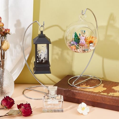2pcs Glass Globe Display Stand Holder for Decorations