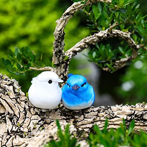 Threan 5 Pack Artificial Birds Decor for Christmas Halloween