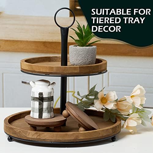 Defined Deco Mini Wood Risers 2 Pack 4 Inch Round