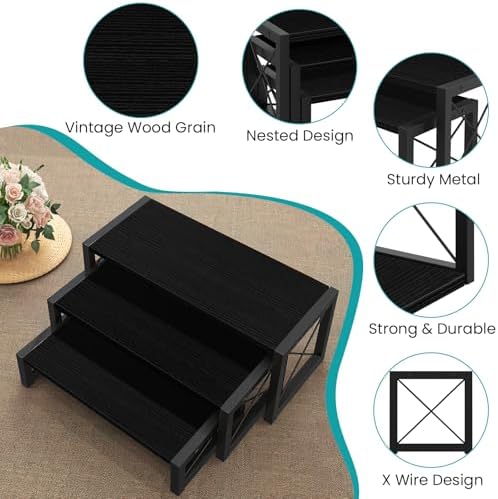 ELITEROO 3-Tier Wooden Display Stand for Cupcakes and Desserts