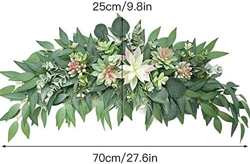 28inch Artificial Succulent Swag Decor with Eucalyptus and Greenery
