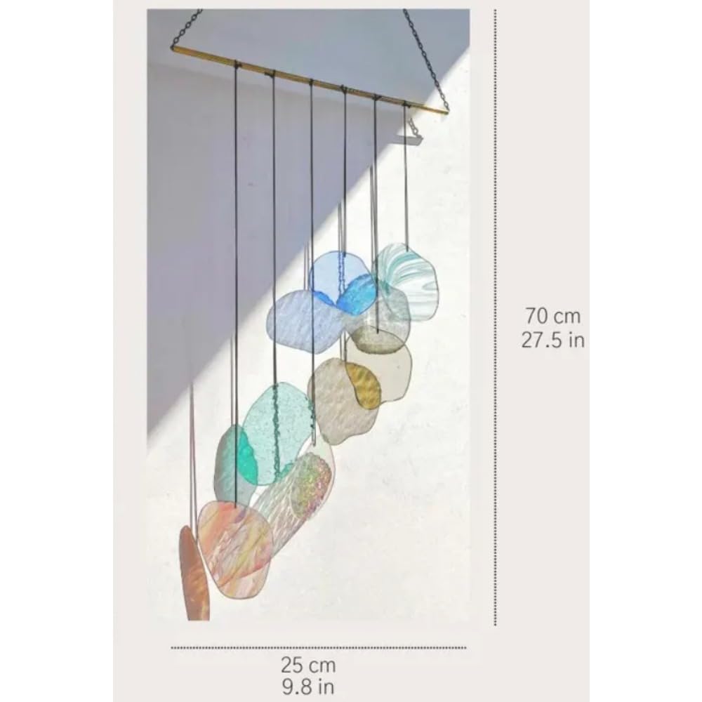 ZHANGBH Wall Art Glass Hanging Mobile