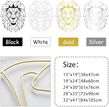 ICEWQOQU Lion Head Metal Wall Art