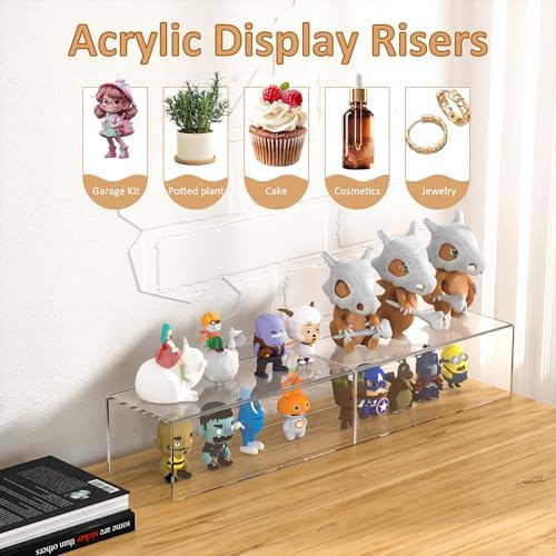 Acrylic Shelf Riser 12x47x3 Inch Pack of 2