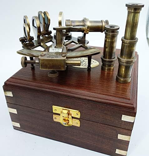 Marine Sextant - Cool Nautical Decor - Antique Brass Finish