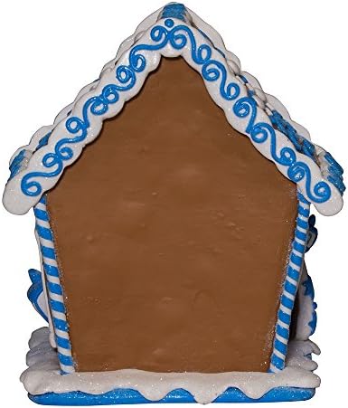 Kurt S Adler 7 Inch LED Hanukkah Gingerbread House Tablepiece Blue
