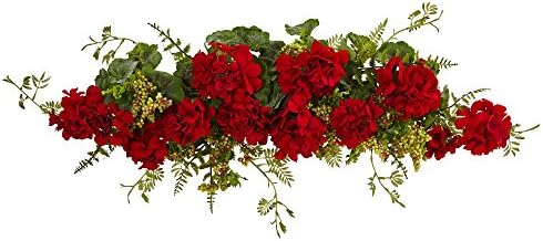 Nearly Natural 32in Geranium and Berry Swag
