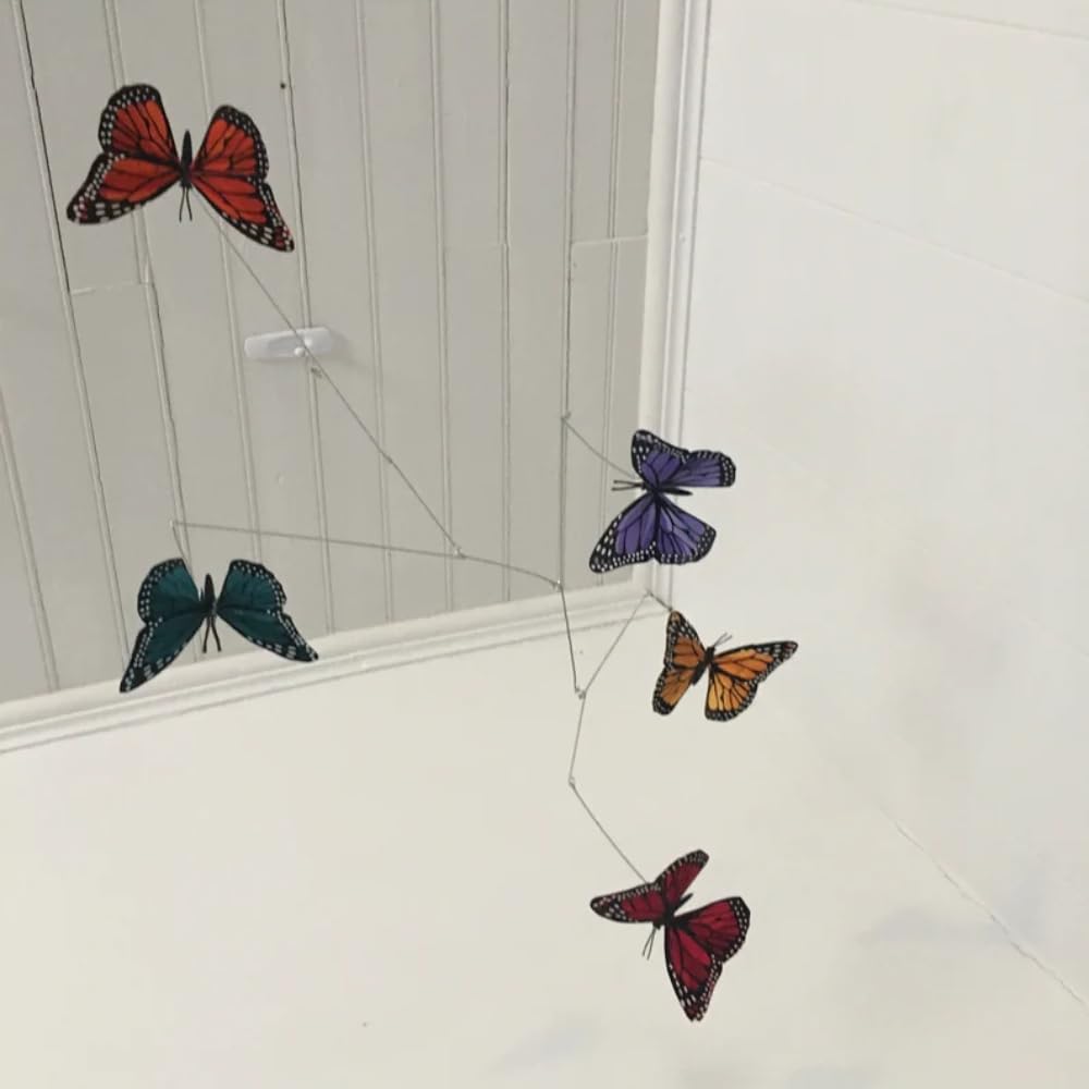 Colorful Five Butterfly Mobile for Crib