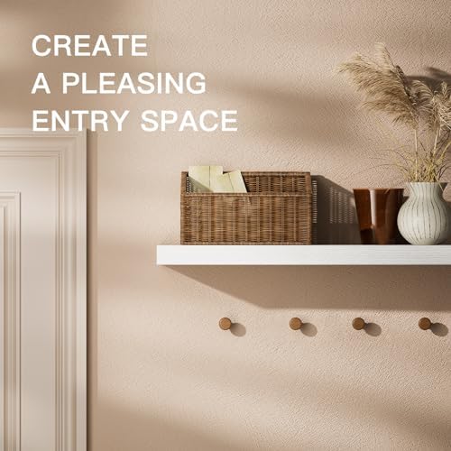 Amada Floating Shelves Large 24x7 Inch White Set of 2