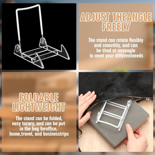 12 Pcs Adjustable Acrylic Easel Display Stand