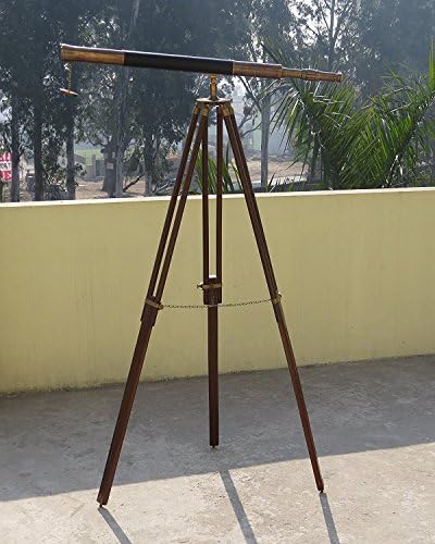 NauticalMart NM071071B Brass Harbor Master Telescope with Tripod Stand - Case of 6