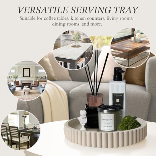 Large Round Decorative Tray for Coffee Table