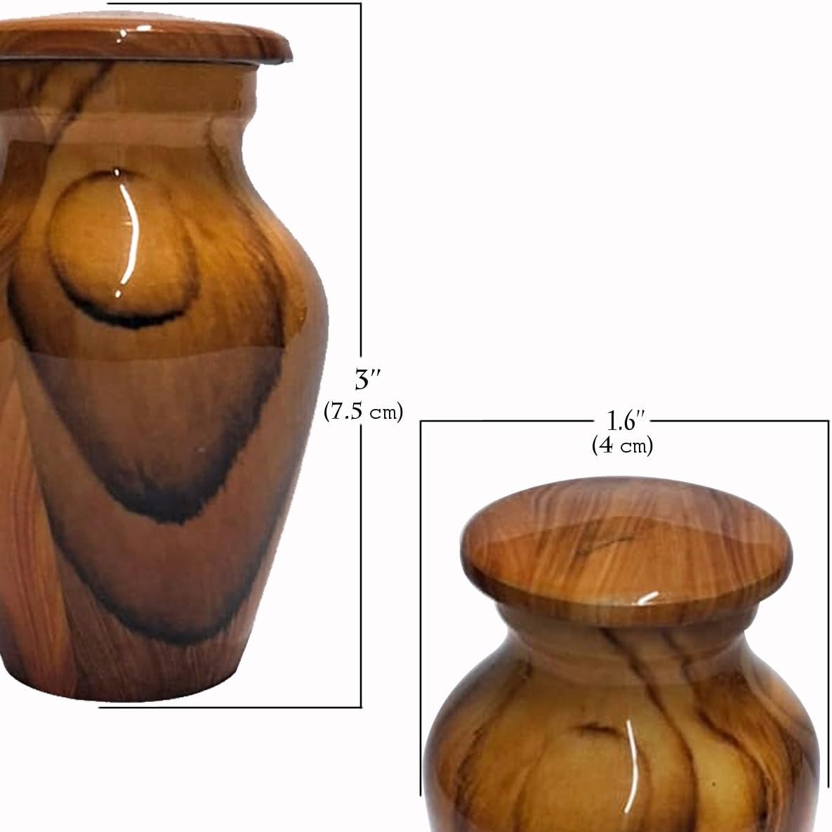 HIGHSTREET NAUTICAL Aluminum Cremation Urn 3 Inch