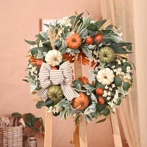 Waipfaru 22in Fall Wreath for Front Door