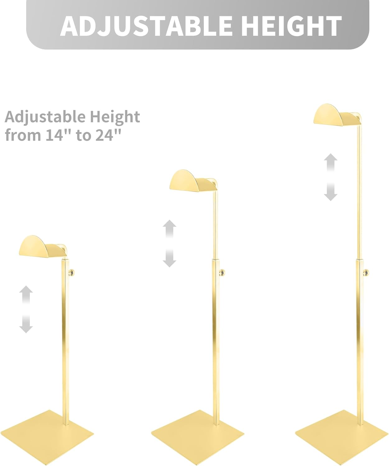 2 Pack Adjustable Gold Handbag Display Stand