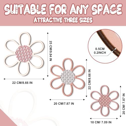 Maitys 3 Piece Boho Daisy Wall Decor Set