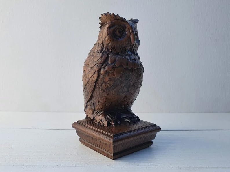 Owl Wooden Finial for Staircase Newel Post 1pc