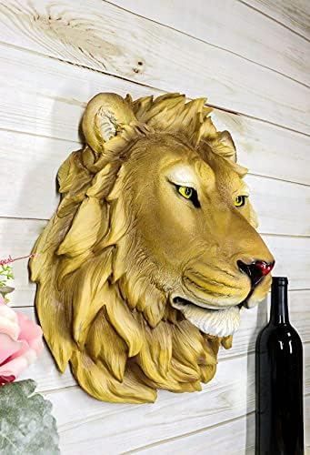 Ebros Gift Safari Lion Head Wall Decor Plaque 16 Tall