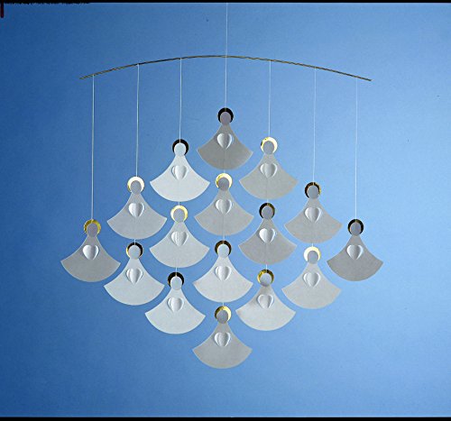 16 Angels Hanging Mobile - 18 Inches - Handmade in Denmark
