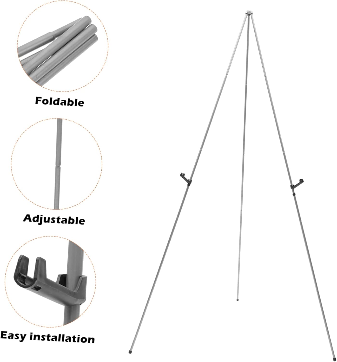 Adjustable Metal Easel Stand for Art Displays and Presentations