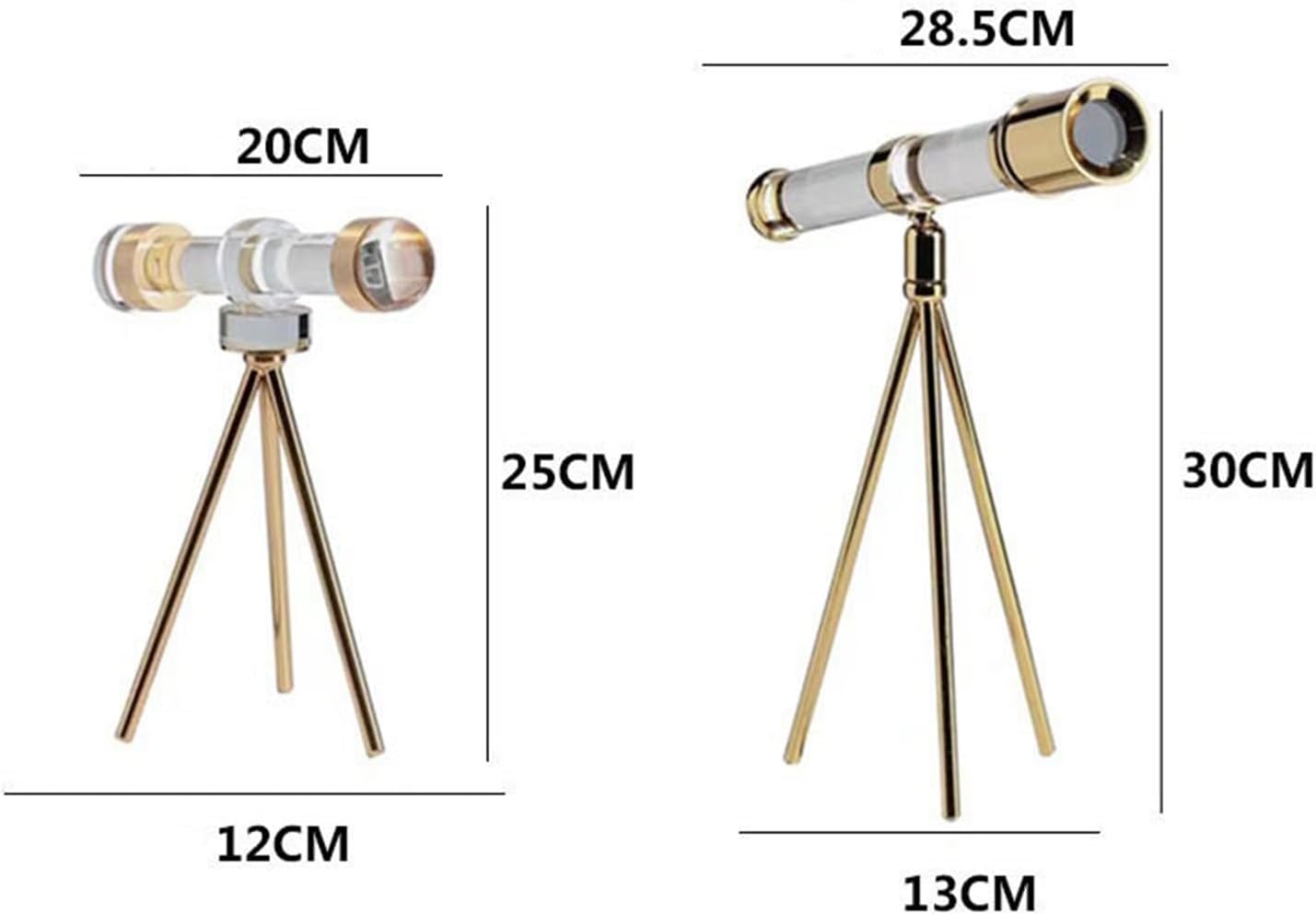 Crystal Telescope Desktop Decor Luxury Statue