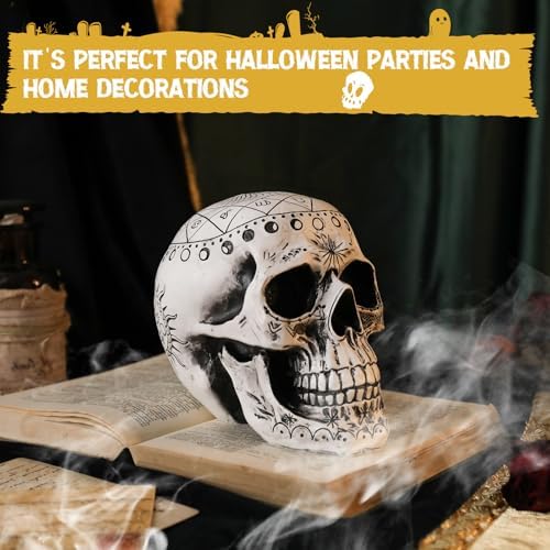 WONDER GARDEN Halloween Skull Decor Head