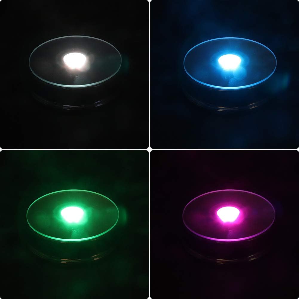 LED Black Display Base with Multicolor Changing Light