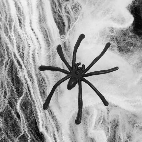 CIMAXIC 4 Pack Fake Spider Webs for Halloween